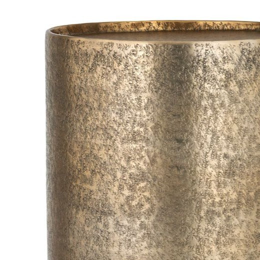 Gold Hammered Metal Side Table