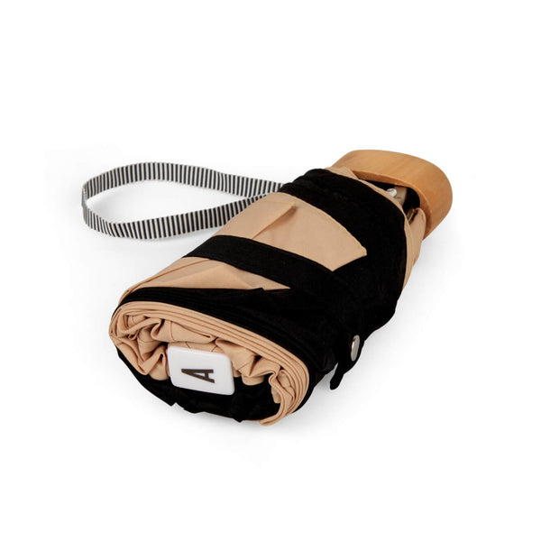 Rodwell and Astor ANATOLE Alice Bicolour Micro-umbrella - Beige & Black