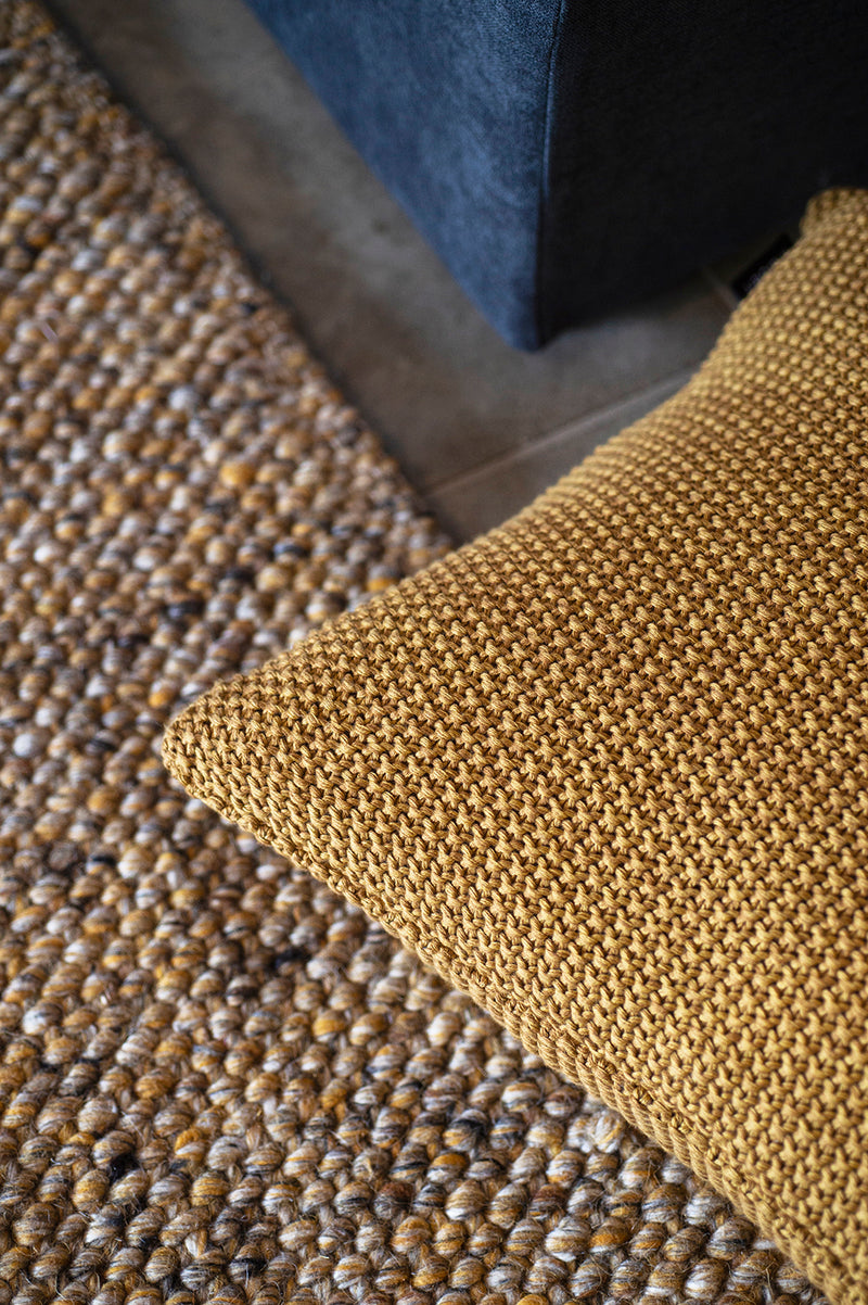 BAYA Milford Moss Stitch Cushion - Harvest Gold