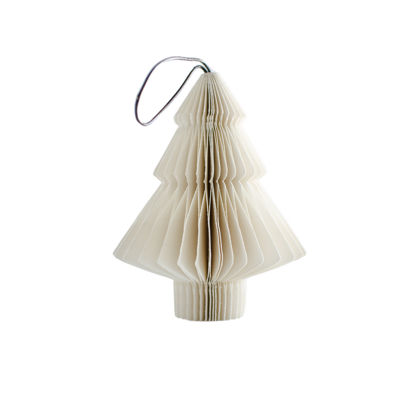 Rodwell and Astor - Paper Tree Ornament - Antique White