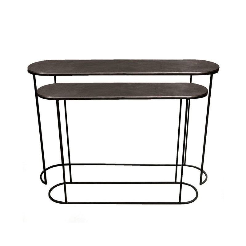 Olivia Steel Console Tables - Set of 2