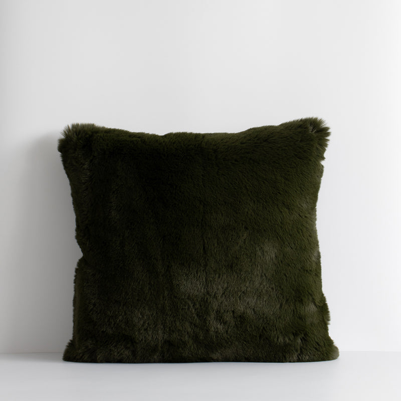 Rodwell and Astor - BAYA Pele Faux Fur Cushion - Seaweed