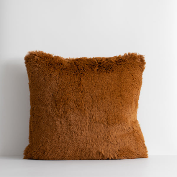 Rodwell and Astor - BAYA Pele Faux Fur Cushion - Sienna 