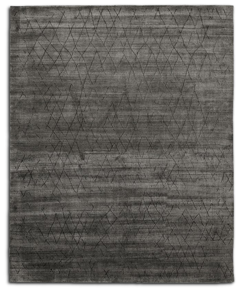 Polaris Handwoven Wool Rug - Grey & Black