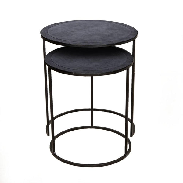 Philip Nesting Side Table Set - Gunmetal