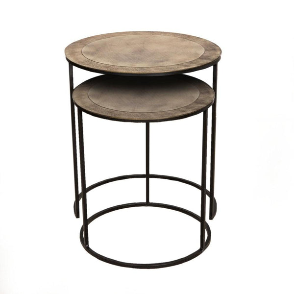 Philip Nesting Side Table Set - Brass