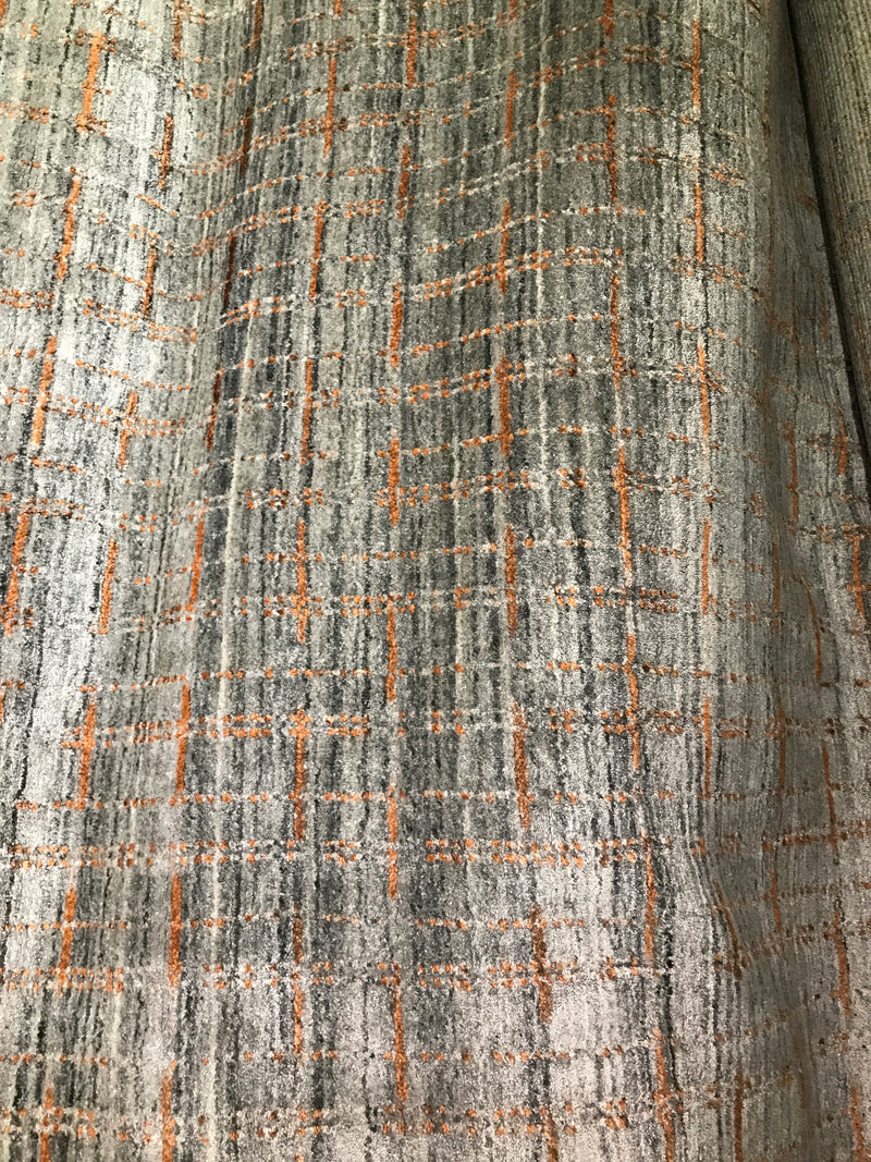Polaris Handwoven Wool Rug - Charcoal & Rust