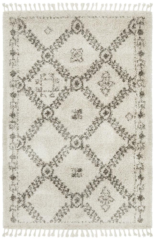 Saffron 33 - Moroccan Shag Pile Rug 33 - Natural