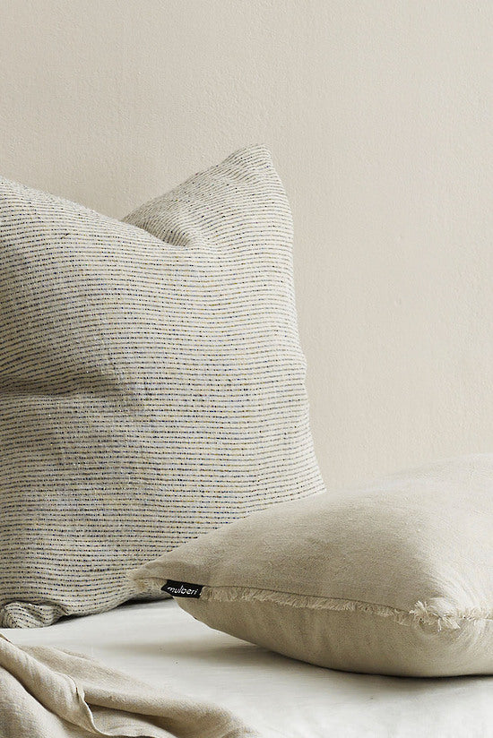 MULBERI Sandridge Cushion - Linen & Black 50 x 50cm