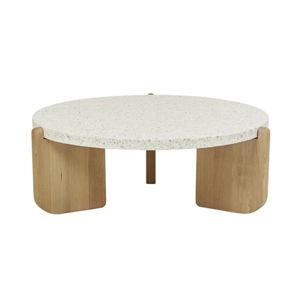 SKETCH Native Round Coffee Table - Nougat Terrazzo & Oak