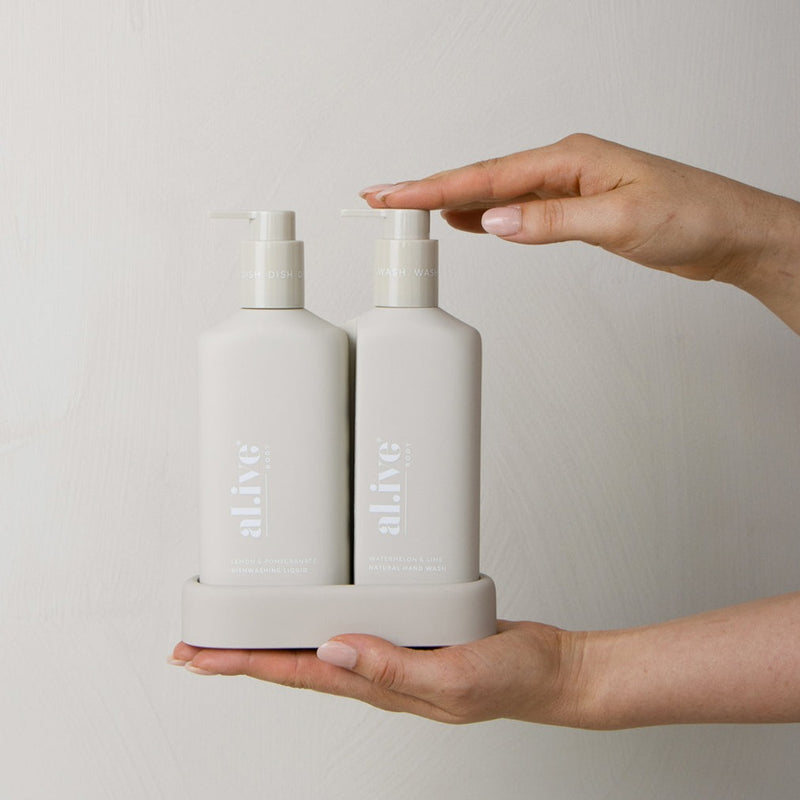 AL.IVE HAND WASH & DISHWASHING LIQUID DUO LEMON POMEGRANATE + WATERMELON & LIME