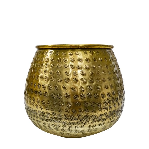 Tangier Brass Finish Planter - Small