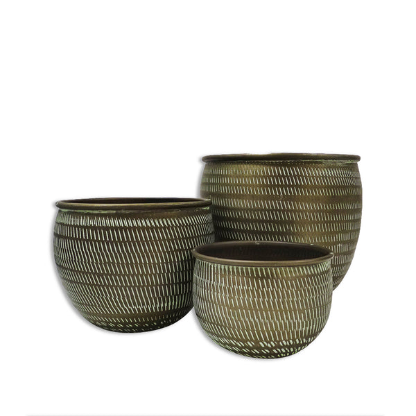 Taza - Oxidised Bronze Finish Pot rodwell and astor