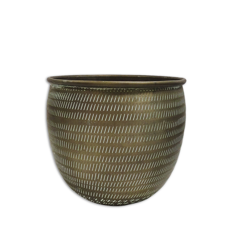 Taza - Oxidised Bronze Finish Pot