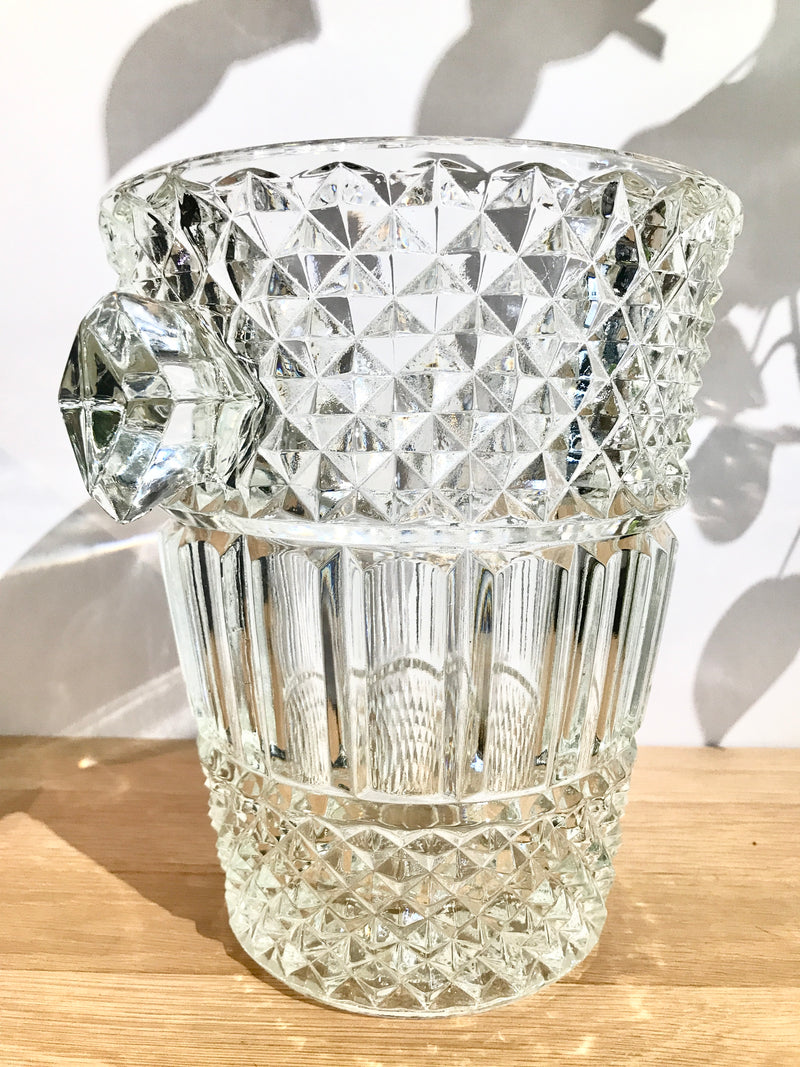 Vintage Mid Century Crystal Ice Bucket