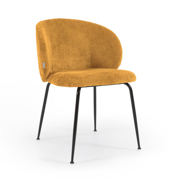 Yarra Dining Chair - Mustard Chenille Rodwell and Astor