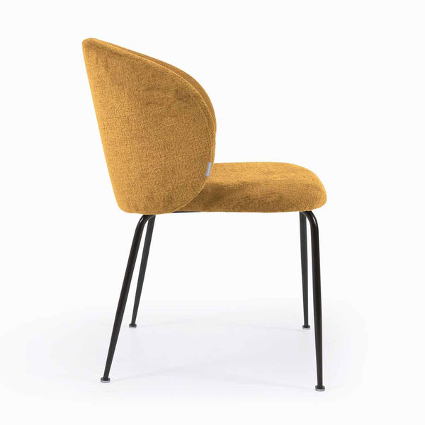 Yarra Dining Chair - Mustard Chenille Rodwell and Astor