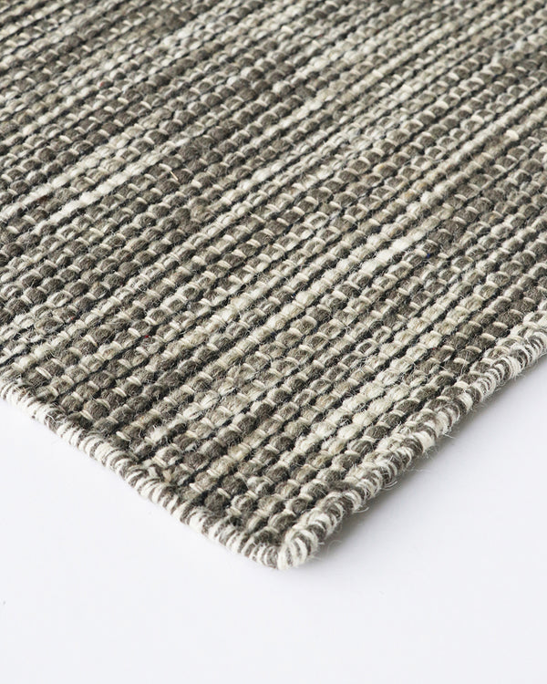 Abbas Wool Flatweave Rug - Gravel