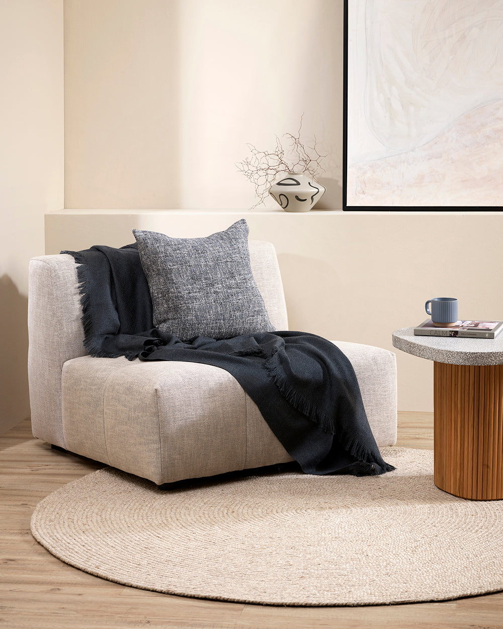 BAYA Altona 100% Wool Throw - Cloudburst - BAYA Stockist Rodwell and Astor Melbourne Brunswick