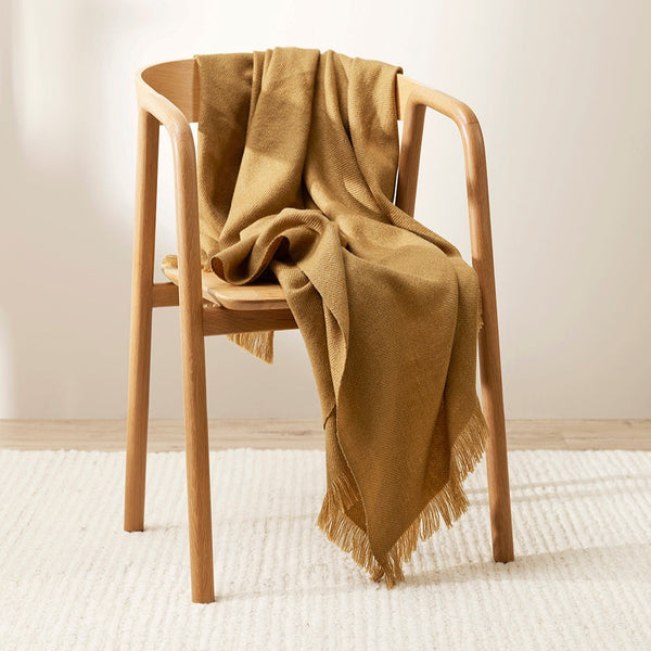 Altona 100% Wool Throw - Cumin BAYA Rodwell and Astor