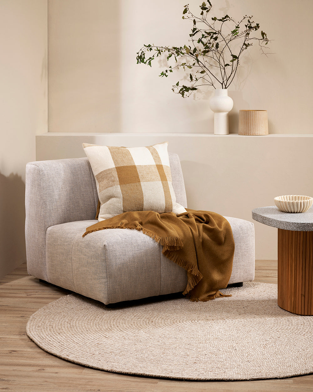 Altona 100% Wool Throw - Cumin BAYA Rodwell and Astor