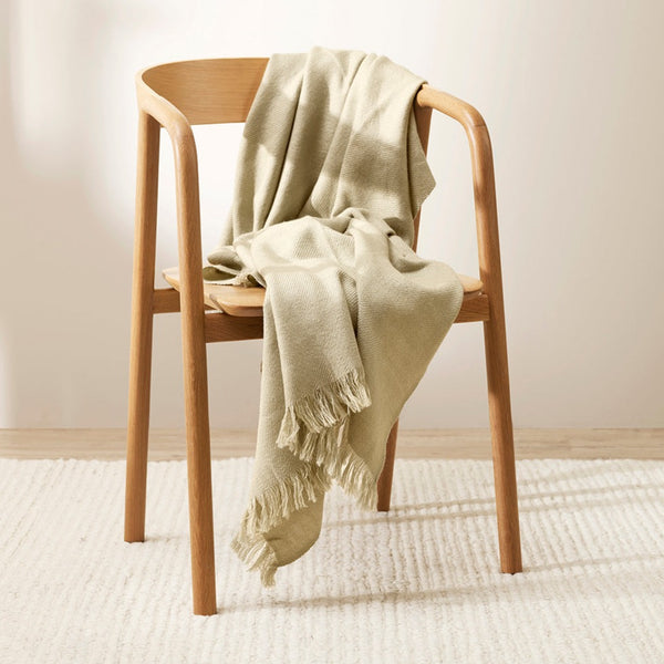 Altona Wool Throw - Oat - BAYA stockist Melbourne Brunswick Rodwell and Astor Modern Eclectic Style