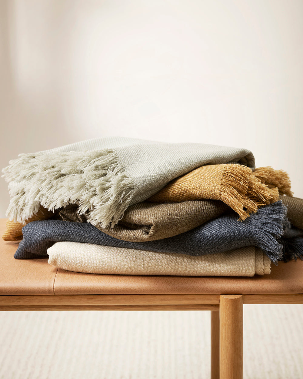 Altona Wool Throw - Sage - BAYA Rodwell and Astor