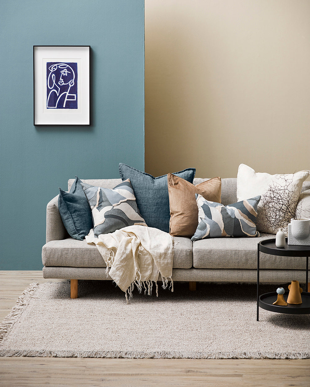 BAYA Arcadia Cushion - Cloudburst 40 x 60cm