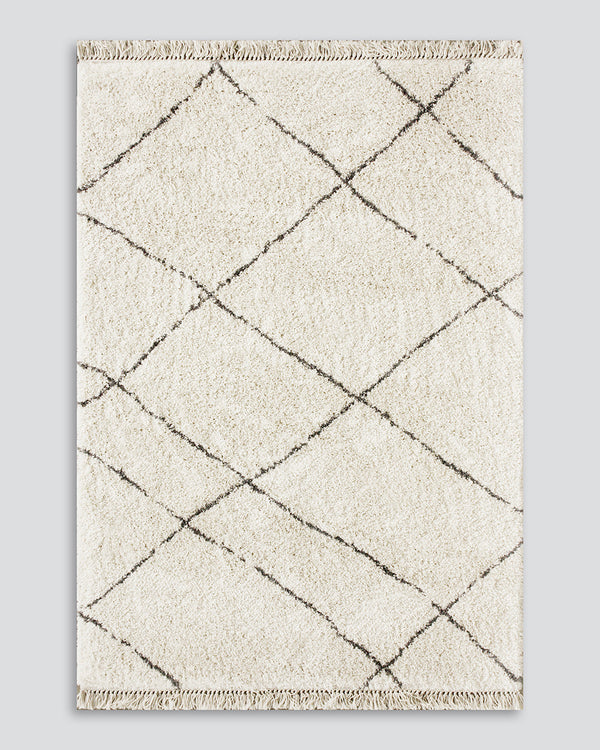 OLLO Intrepid Argento Synthetic Rug - Cream/Grey - Rodwell and Astor Brunswick