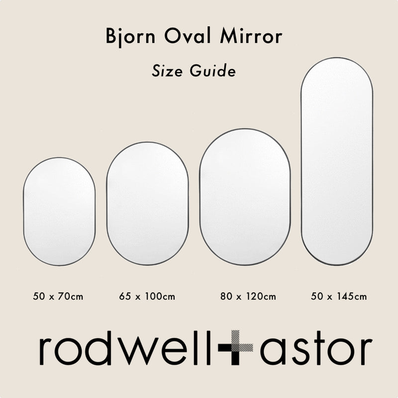 Bjorn Oval Mirror Size Guide