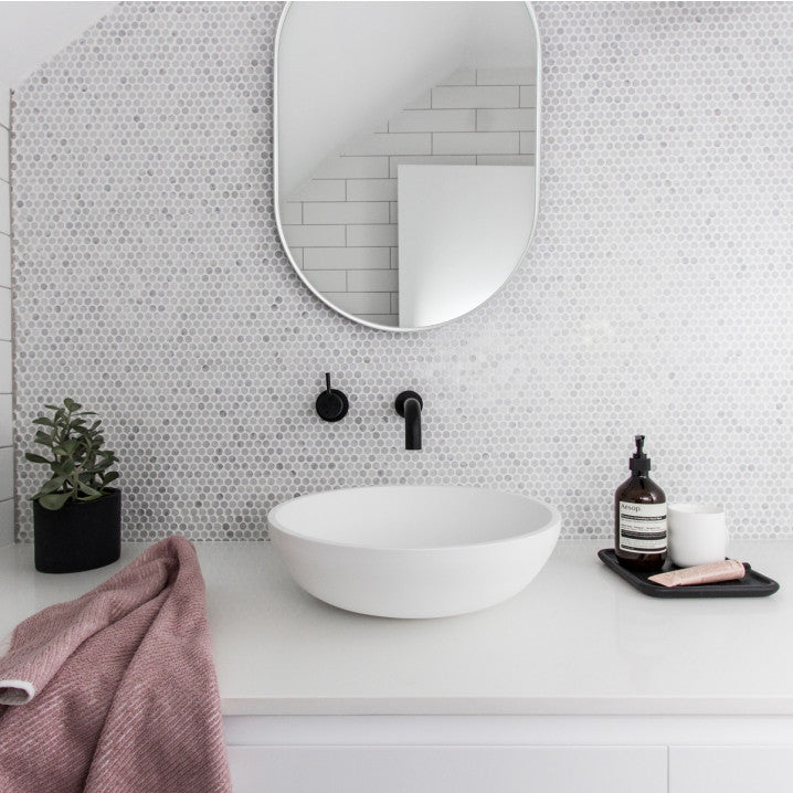 Bjorn Oval Mirror - Bright White - 3 Sizes