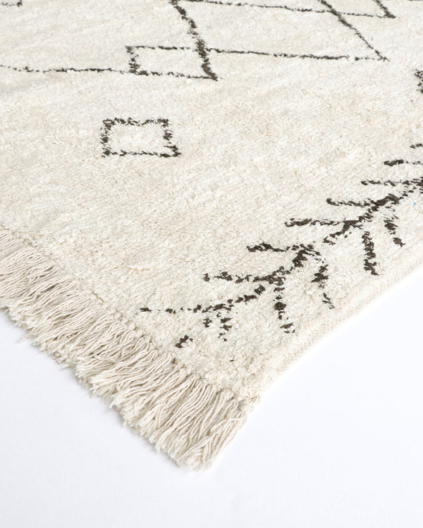 Nordstrand Bjorn Cotton Floor Rug - Ivory/Charcoal Rodwell and Astor