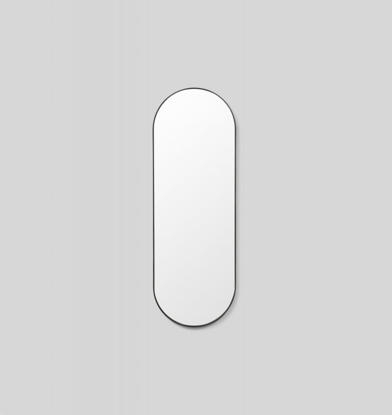 MIDDLE OF NOWHERE Bjorn Long Oval Mirror Large Black Rodwell