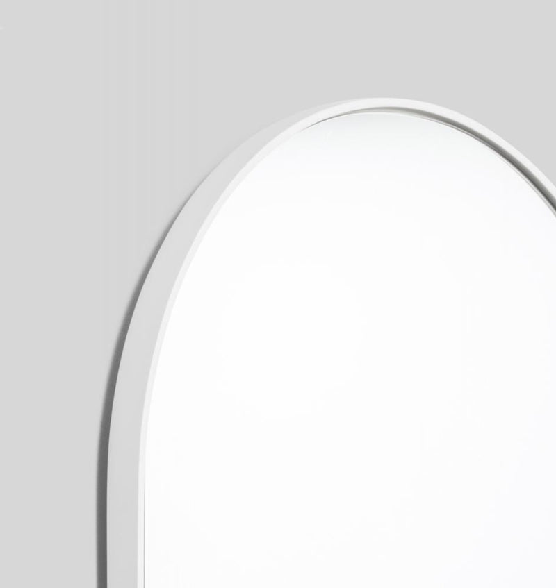 MIDDLE OF NOWHERE Bjorn Oval Large Mirror - Bright White