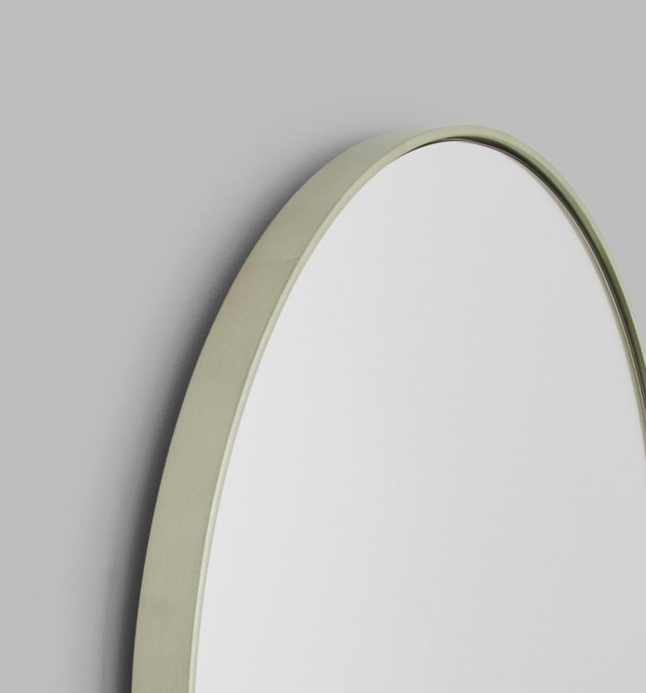 MIDDLE OF NOWHERE Bjorn Oval Large Mirror Silver
