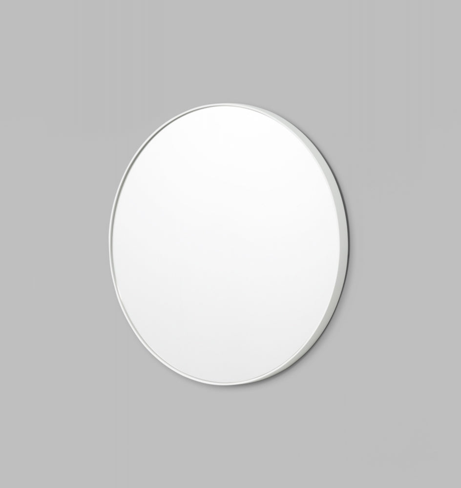 MIDDLE OF NOWHERE Bjorn Round Mirror - Bright White Rodwell and Astor