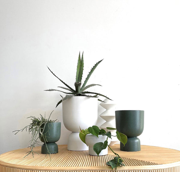MRD HOME Blanche Planter - Medium- Olive