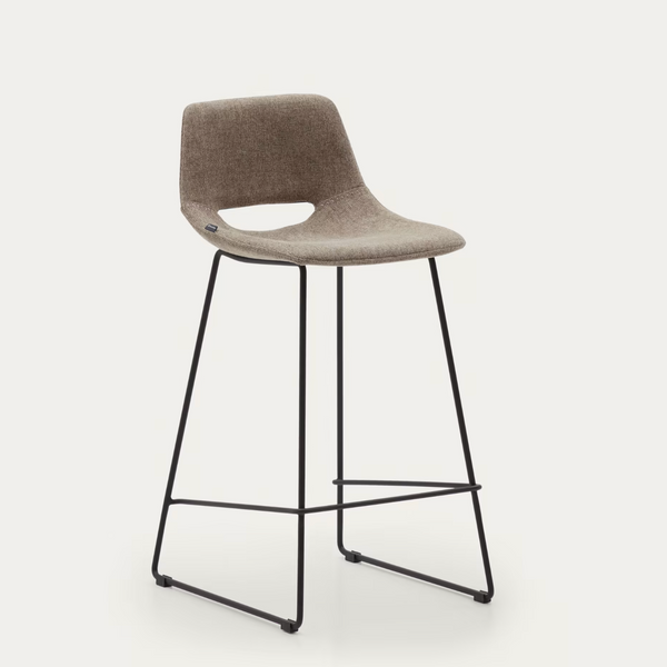 Bowie Upholstered Barstool - Beige Rodwell and Astor Modern Eclectic Style Brunswick