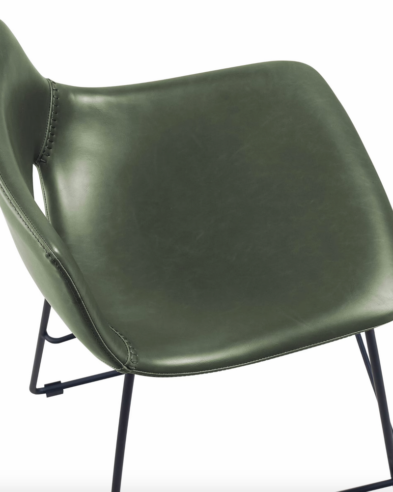 Bowie Vegan Leather Barstool - Green Rodwell and Astor Modern Eclectic Style Brunswick