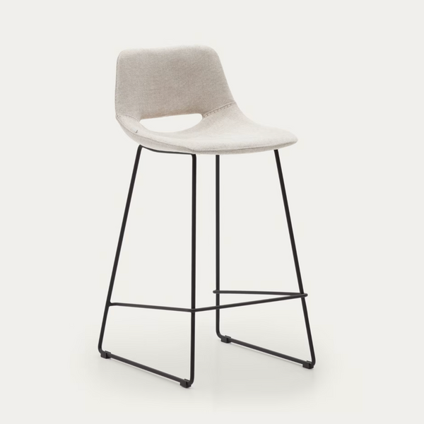 Bowie Upholstered Barstool - Ivory Rodwell and Astor Modern Eclectic Style Brunswick