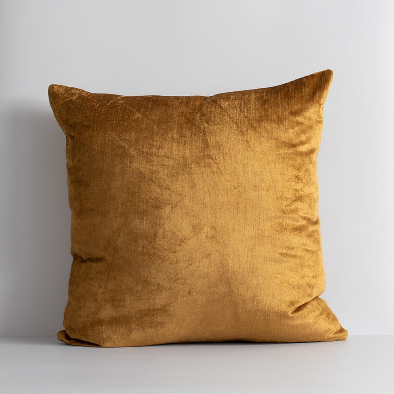 Bromley Velvet Cushion - Toffee -  55x55cm BAYA Cushions Rodwell and Astor Brunswick Melbourne Modern Eclectic Style