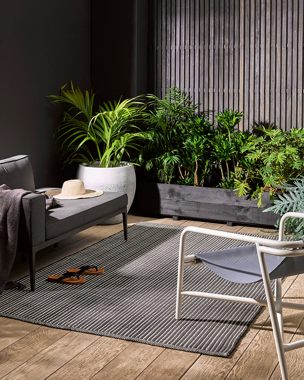 Byron Bay Indoor/Outdoor Rug - Charcoal
