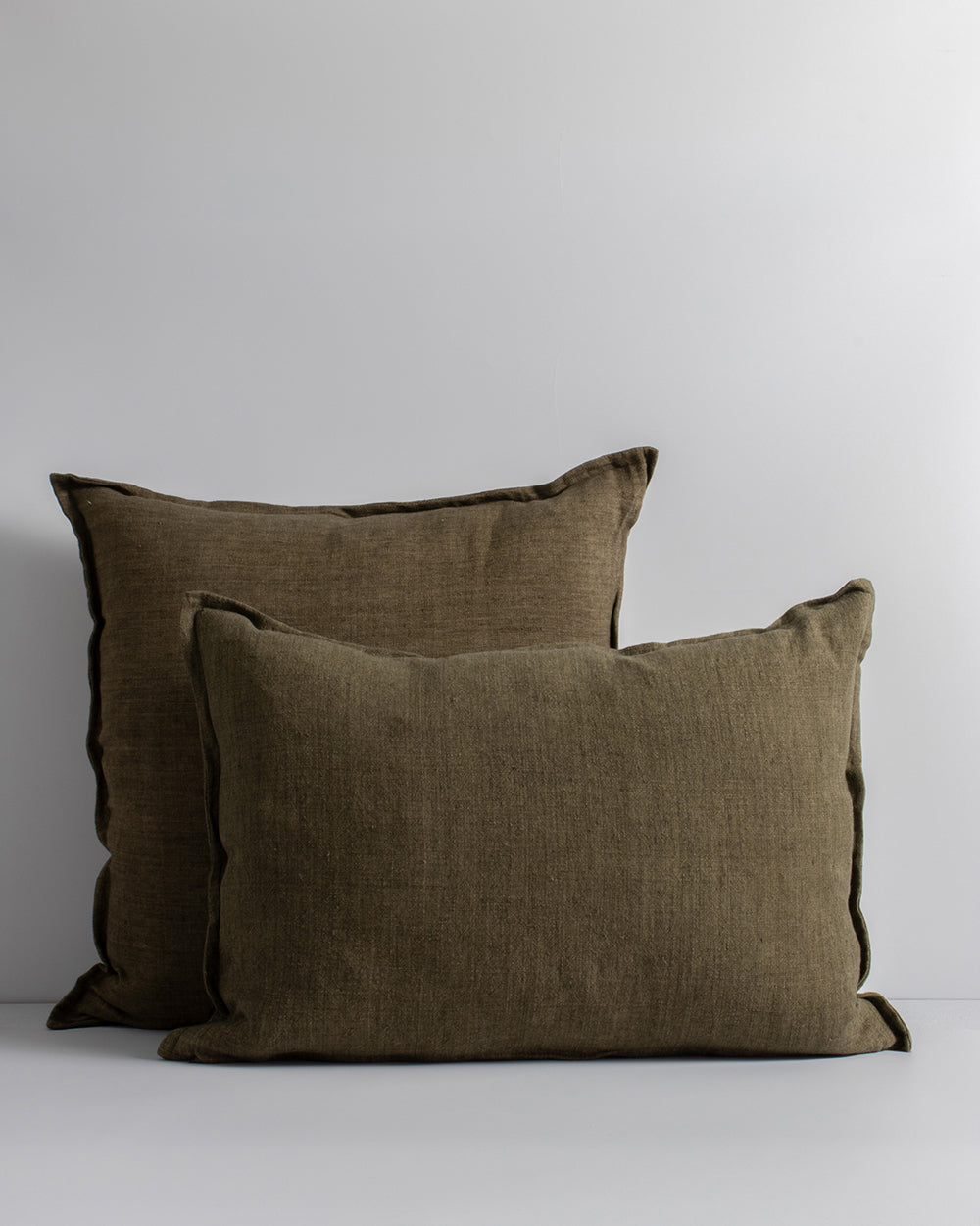 BAYA Cassia Linen Cushion - Clove - 55 x 55cm