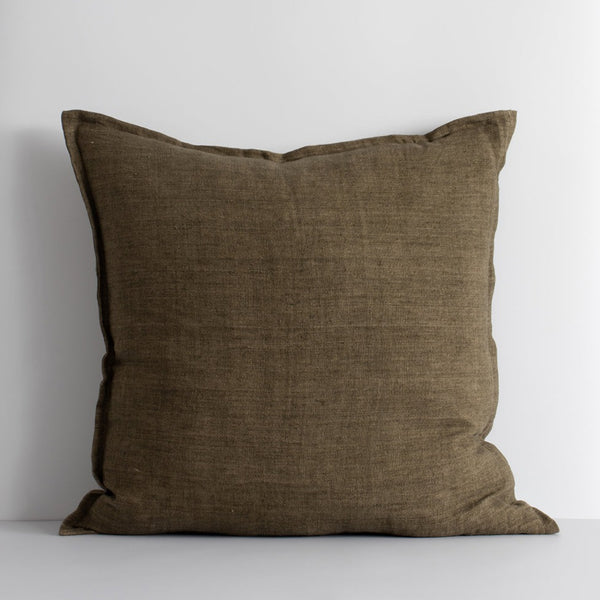 BAYA Cassia Linen Cushion - Clove - 55 x 55cm