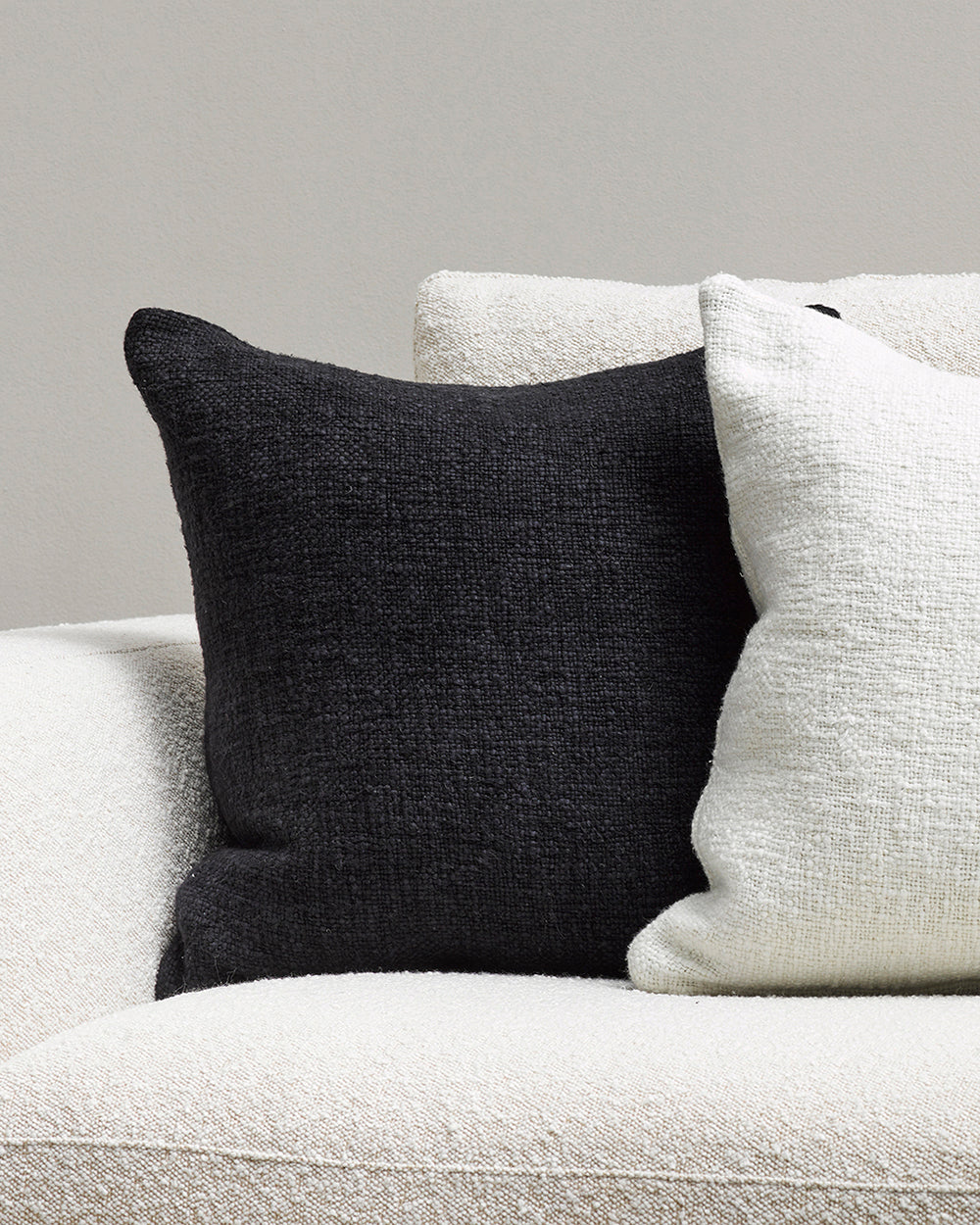 Cyprian Cushion - Black - 50 x 50cm Rodwell and Astor Modern Eclectic Style Brunswick Melbourne BAYA Cushions