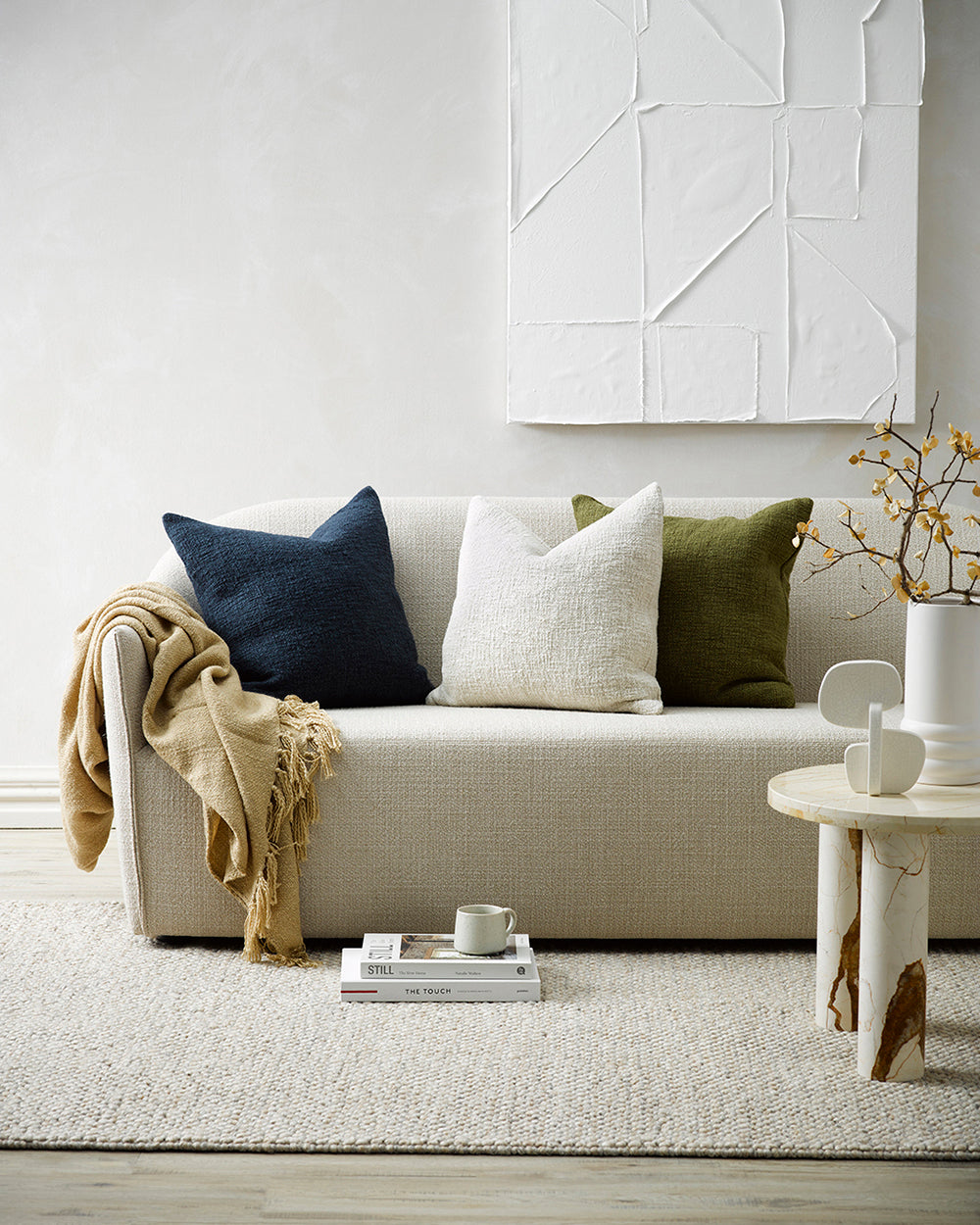 Cyprian Cushion - Midnight 50 x 50cm BAYA Rodwell and Astor Brunswick