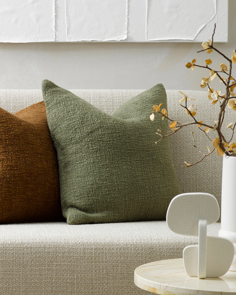 BAYA Cyprian Cushion - Willow 50 x 50cm - Rodwell and Astor Brunswick Modern Eclectic Style