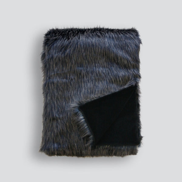Rodwell and Astor - Dark Pheasant Faux Fur Throw