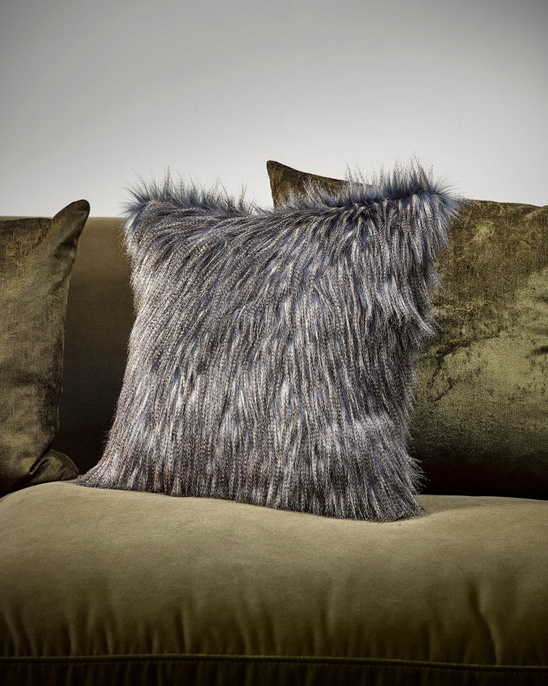 Rodwell and Astor - HEIRLOOM Dark Pheasant Faux Fur Cushion - 65cm