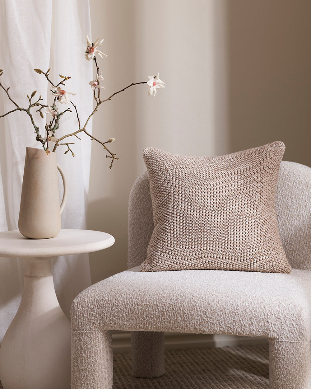 BAYA Devon Cushion - Stone/Natural Rodwell and Astor